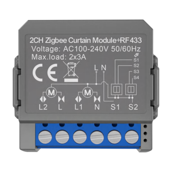 Smart Curtain Switch Module with RF - Zigbee - Image 3