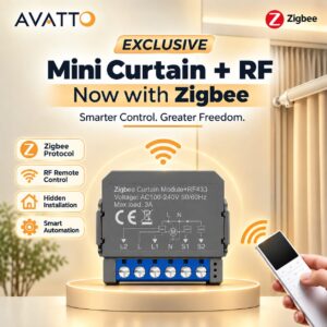 Smart Curtain Switch Module with RF - Zigbee